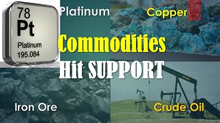 Platinum, US Crude, High Grade Copper HIT SUPPORT levels, but watch Divergence.