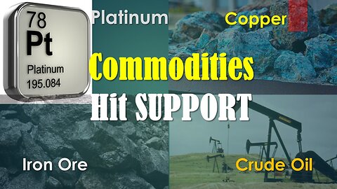 Platinum, US Crude, High Grade Copper HIT SUPPORT levels, but watch Divergence.