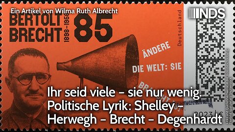 Ihr seid viele – sie nur wenig. Politische Lyrik: Shelley – Herwegh – Brecht – Degenhardt | NDS