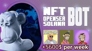 Opensea Bot | NFT bot (bidding, Auto-sell/buy, listing) | My result from $300 in a week was $5600