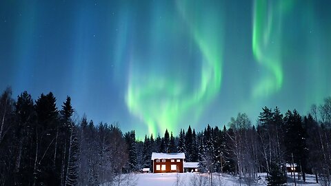 Everyday life in the house under the northern lights
