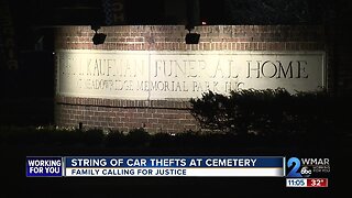 Victim speaks out after string of cemetery car thefts