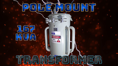167 KVA Pole Mount Distribution Transformer - 7200/12470Y Grounded Wye Primary, 277/480V Secondary