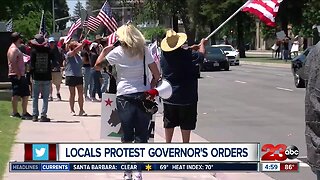 About 200 protesters rally against governor's stay-at-home order in Bakersfield