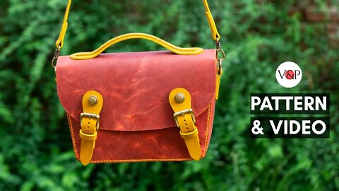 How to Make a Leather Satchel (link to PDF Pattern in description)