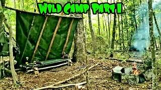 Wild Camp, Overnighter - Bushcraft Shelter (Part1)