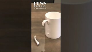 Fixing a cup with ceramic cement