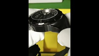 black quartz watch with silicone strap