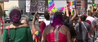 Transgender and Black Lives Matter march in Las Vegas