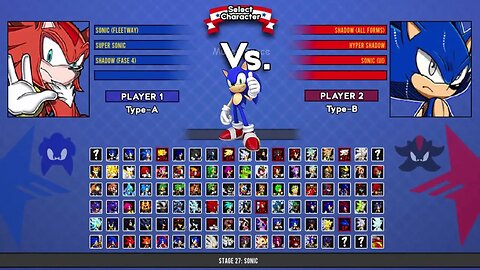 Fleetway Sonic & Super Sonic & Shadow fase 4 VS Shadow & Hyper Shadow I Sonic Battle MUGEN HD