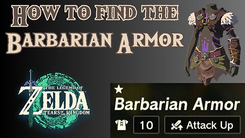 How to Find the Barbarian Armor in The Legend of Zelda: Tears of the Kingdom!!! #totk