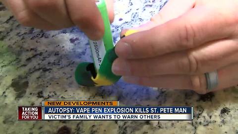 Medical Examiner: Exploding vape pen caused St. Pete man's death