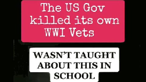 WW1 Veterans attacked by US Gov