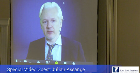 Flashback: Julian Assange Joins Ron Paul Institute Conference 2017