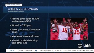 Information on Sunday's Chiefs game