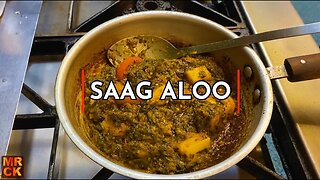 Saag Aloo being cooked at East Takeaway | Misty Ricardo's Curry Kitchen