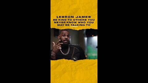 #lebronjames Be kind to others you never know who you may be talking to. 🎥 @uninterrupted