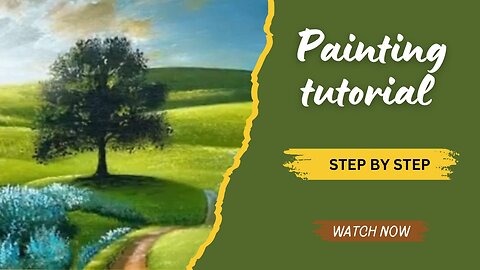 Painting a Spring Scenery / Acrylic Painting /STEP by STEP