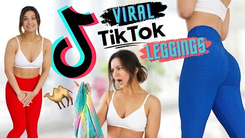 Trying VIRAL TIKTOK leggings! | Affordable Amazon leggings try on haul review!