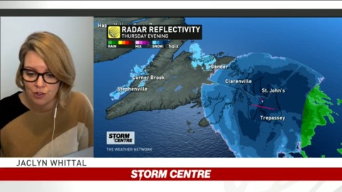 About halfway there in terms of snow for NFLD, the winds and snow will be relentless tonight