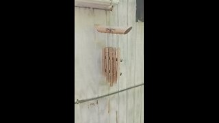 Woodburning the Aegishjalmur (Helm OV Awe) into this wind chime