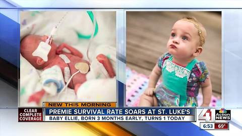 "Miracle baby" born after 21 weeks celebrates her first birthday