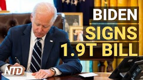 Biden Signs Relief Bill; Mortgage Refinancing Binge; Facebook Kills Cable Project | NTD Business