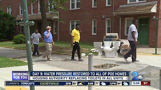 Water flowing again at Poe Homes