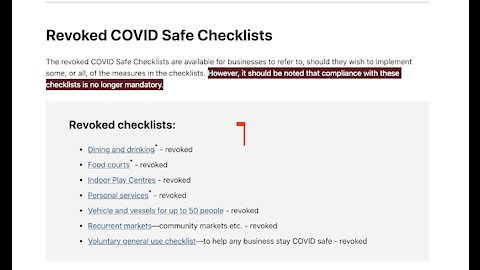 QUEENSLAND ALERT - REVOKED - COVID Safe Checklist for Restricted Businesses
