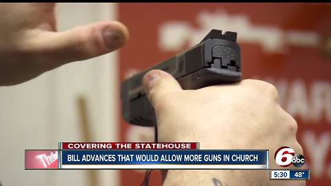 Bill to allow guns in churches advances in Indiana Statehouse