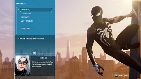 Raimi Style Spiderman Start Menu - Marvel's Spiderman 2 Symbiote Black Suit Mod (Spider-Man PC MODS)