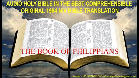 AUDIO HOLY BIBLE: "THE BOOK OF PHILIPPIANS" - IN THE BEST 1984 NIV TRANSLATION