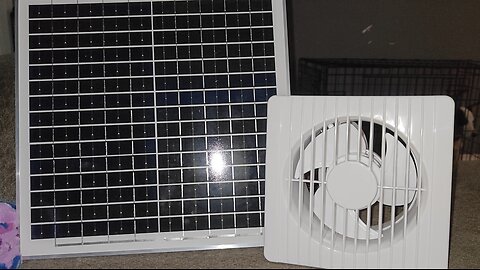 20W Solar Panel + 8 Inch High Speed Exhaust Fan