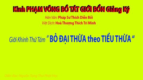 Bỏ ĐẠI THỪA theo TIỂU THỪA | Giới Luật Phật Pháp