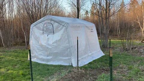 Got the Skin on the greenhouse I use for starts (2022)