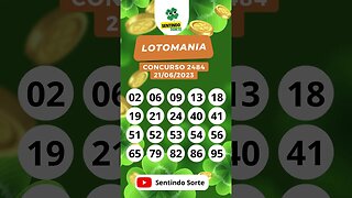 🍀 Resultado LOTOMANIA 2484 | 21/06/23 | Sentindo Sorte #shorts