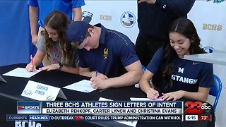 Three BCHS Eagles sign to play at the next level