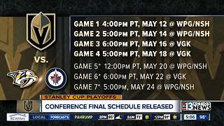 Western Conference Finals Schedule released