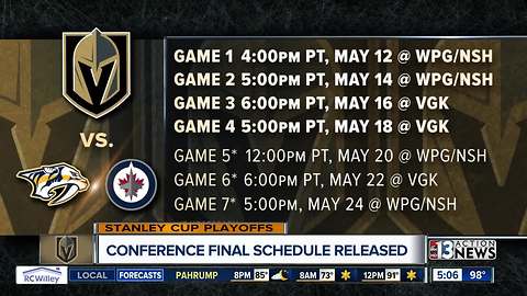 Western Conference Finals Schedule released
