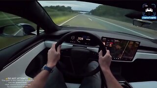 Dude Does Over 200 MPH In A Tesla Plaid S On The Autobahn And It's Insane