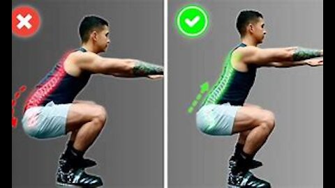 How To Squat Safely And Correctly With BACK Pain.