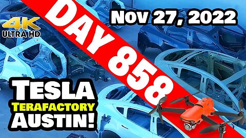 PAINT SHOP TESTS AT GIGA TEXAS! - Tesla Gigafactory Austin 4K Day 858 - 11/27/22-Tesla Terafactory
