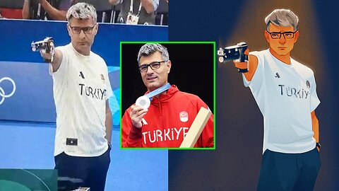 Turkish shooter with NO gear - The coolest olympic athlete i've seen