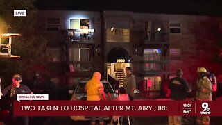 Two hospitalized but stable after Mt. Airy apartment fire