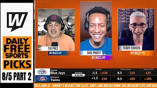 Free Sports Picks | WagerTalk Today Part 2 | MLB Picks | UFC Fight Night Preview | August 5