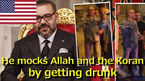 24Aug2022 Mohamed VI, King of Morocco, mocks Allah and the holy book of the Koran by getting drunk in Paris, France || RESISTANCE ...-
