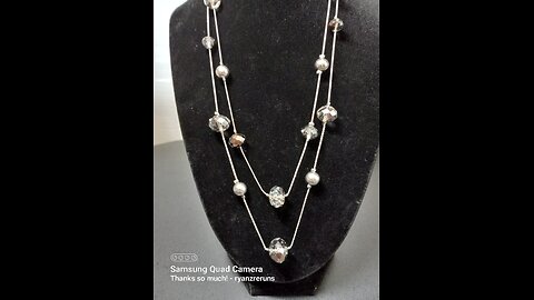 34in Double Strand Crystal Necklace