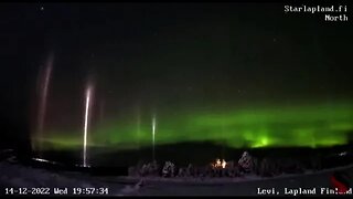 Northern Lights With Pillars-Levi, Finland 🌟 12/14/22 19:26