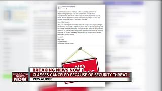 Pewaukee School District cancels classes Wednesday due to security threat