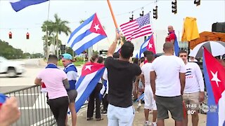 Cuban Americans continue Tampa protests into fourth night